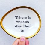 Wandteller Tohuus Typo Herr Fuchs mini 12cm gold oval