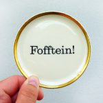 Wandteller Fofftein! Typo Herr Fuchs mini 10cm gold platt