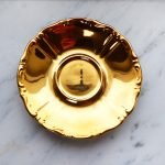 Wandteller Leuchtturm vintage Herr Fuchs Teller gold mini 14cm