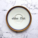 Wandteller Ebbe Flut Typo Herr Fuchs mini 13cm gold blau