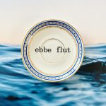 Wandteller Ebbe Flut Typo Herr Fuchs mini 11cm gold blau Muster