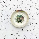 Wandteller Herr Fuchs Mond irisierend mini Regenbogen 7cm minimini