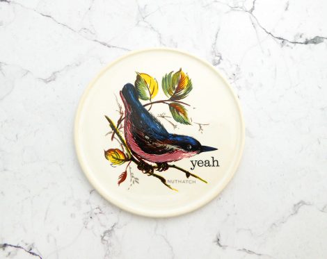 Wandteller Herr Fuchs yeah Typo Wohnen Vogel mini  Kleiber 9cm