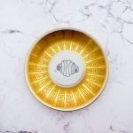 Wandteller Franzbrötchen vintage Herr Fuchs Teller Gold 10cm Hamburg Wohnen Breiter Rand