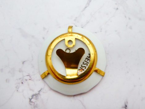 Wandteller moin. Typo Herr Fuchs mini 4cm Gemälde blau minimini Gold – Bild 2