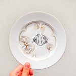 Wandteller Franzbrötchen vintage Herr Fuchs Teller Gold 17cm Hamburg Wohnen Muster