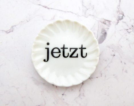 Wandteller Herr Fuchs Typo jetzt schwarz weiß mini 5cm minimini Deko Wohnen