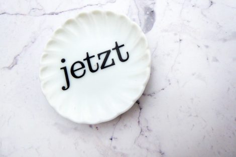 Wandteller Herr Fuchs Typo jetzt schwarz weiß mini 5cm minimini Deko Wohnen – Bild 2