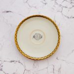 Wandteller Franzbrötchen vintage Herr Fuchs Teller Gold 11cm Hamburg Wohnen