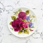 Wandteller you are great Herr Fuchs Blumen 19cm neonpink vintage wohnen lila/blau