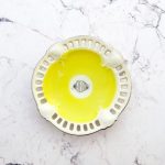 Wandteller Franzbrötchen vintage Herr Fuchs 8cm Hamburg Wohnen gelb gold
