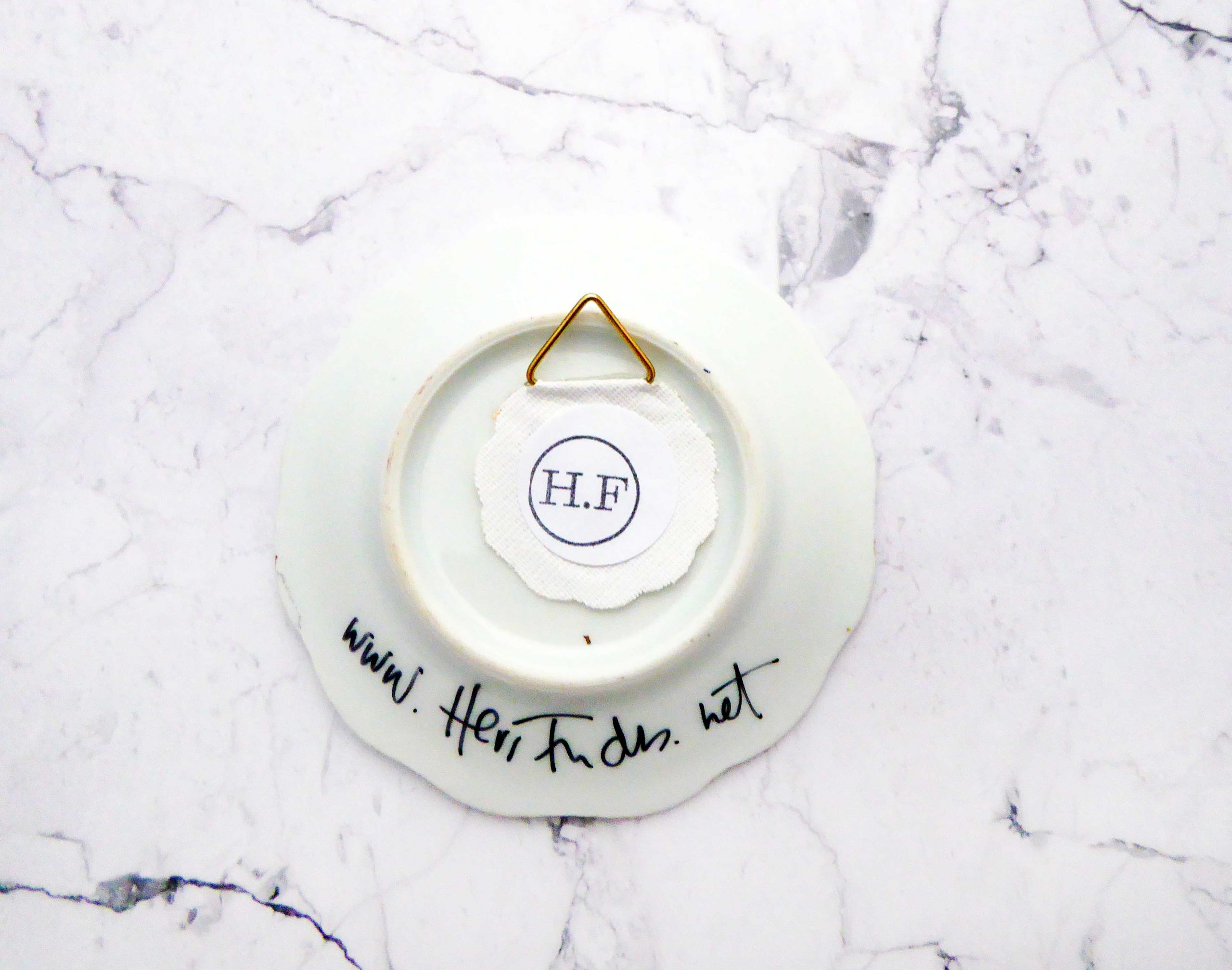 Wandteller Typo nützt ja nix Herr Fuchs mini 14cm Gold Muster vintage Wohnen – Bild 8